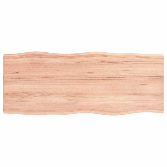 vidaXL Table Top Light Brown 100x40x2 cm Treated Live Edge