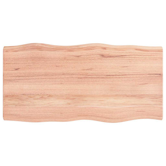 vidaXL Table Top Light Brown 100x50x(2-6) cm Live Edge