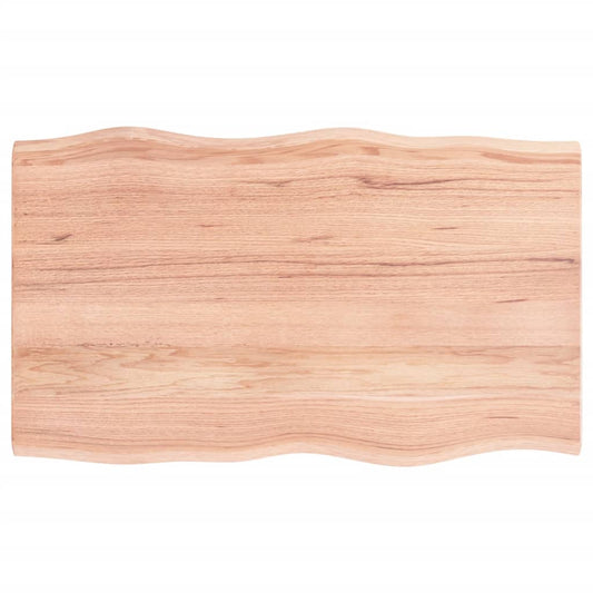 vidaXL Table Top Light Brown 100x60x2 cm Treated Live Edge