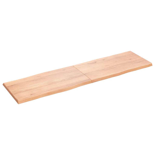 vidaXL Table Top Light Brown 180x50x(2-4)cm Treated Solid Wood Live Edge