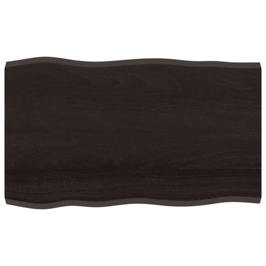 vidaXL Table Top Dark Brown 100x60x(2-4) cm Live Edge