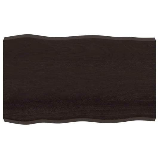 vidaXL Table Top Dark Brown 100x60x(2-6) cm Live Edge
