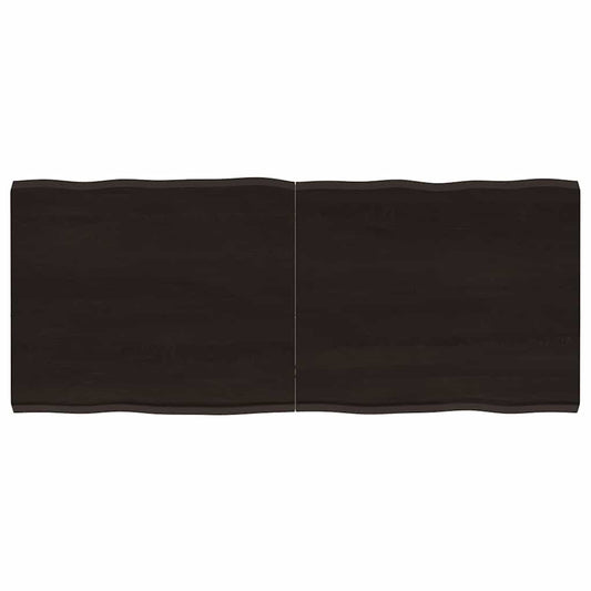 vidaXL Table Top Dark Brown 120x50x(2-4) cm Live Edge