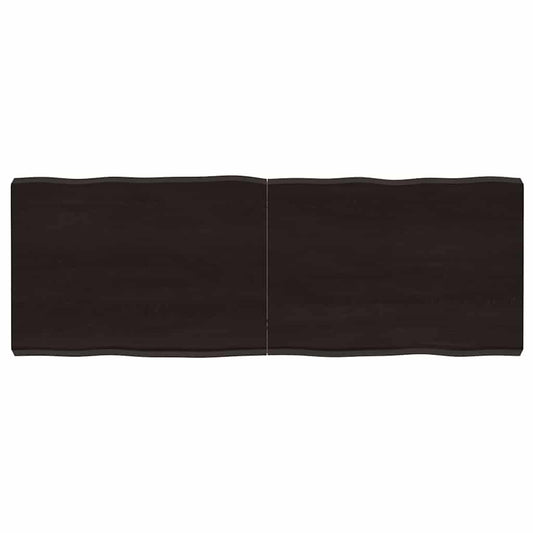 vidaXL Table Top Dark Brown 140x50x(2-6) cm Live Edge
