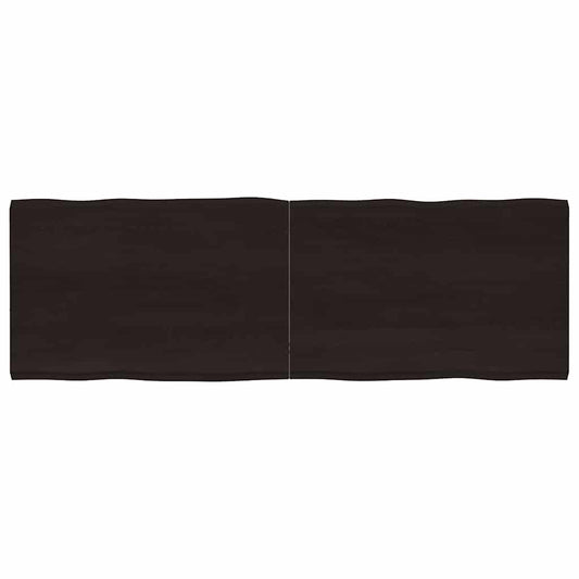 vidaXL Table Top Dark Brown 180x60x(2-4) cm Live Edge
