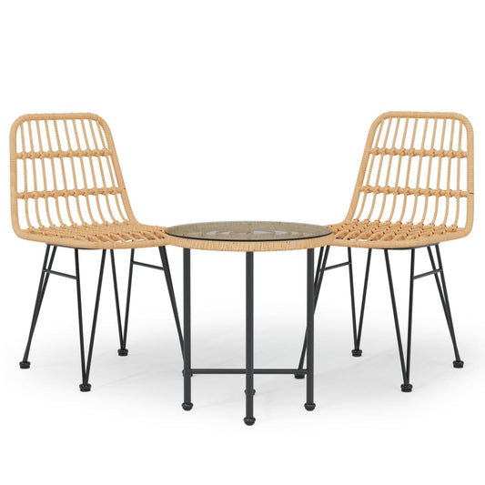 vidaXL Garden Dining Set | Black | Steel | Compact | Durable | Garden Dining Set