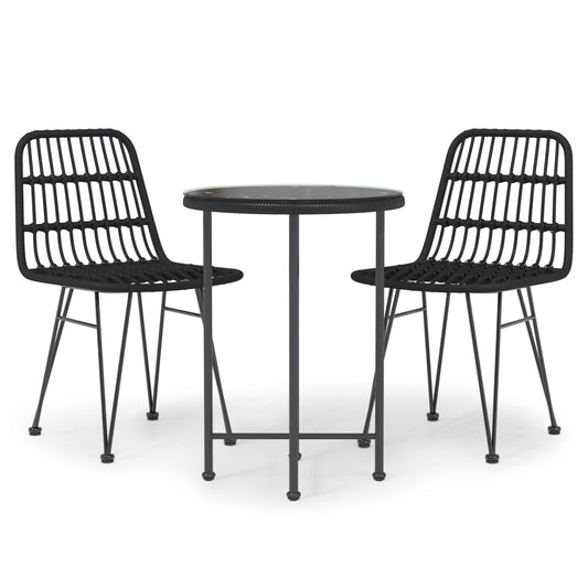 vidaXL Garden Dining Set | Black