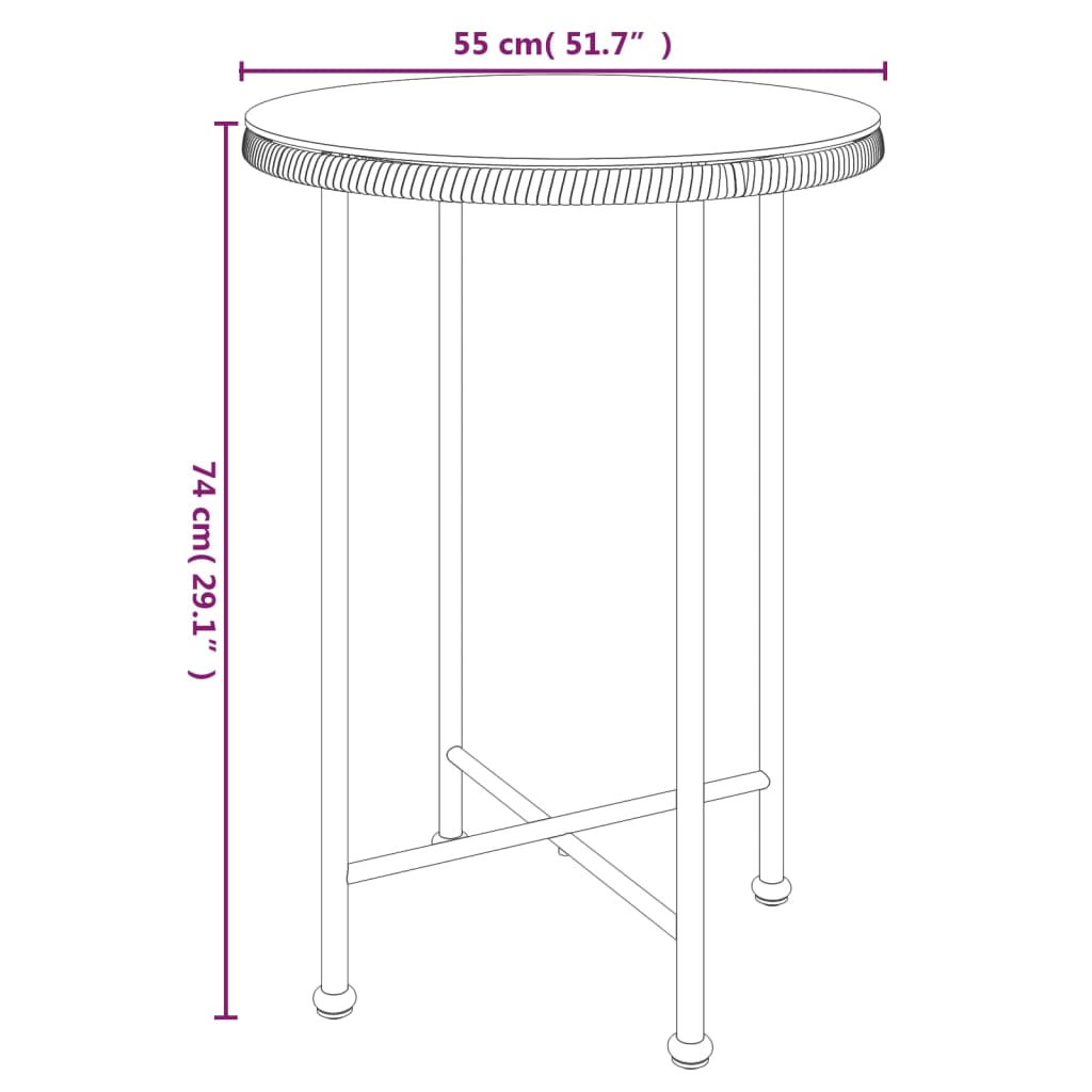 vidaXL 5 Piece Garden Dining Set Poly Rattan