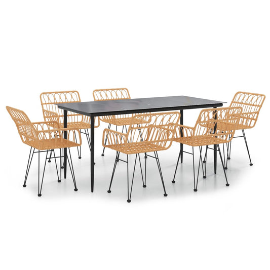 vidaXL Garden Dining Set | Black
