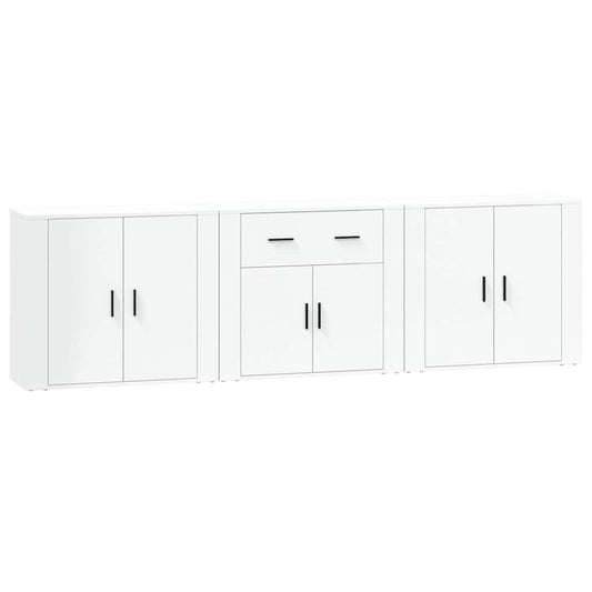 vidaXL Sideboards 3 pcs White Engineered Wood
