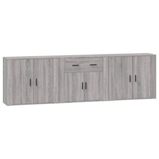 vidaXL Sideboards 3 pcs Grey Sonoma Engineered Wood