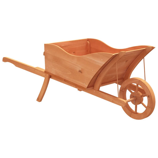 vidaXL Wheelbarrow Planter 128x45,5x43 cm Solid Wood Fir