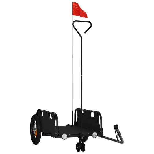 vidaXL Bike Trailer Black Oxford Fabric and Iron