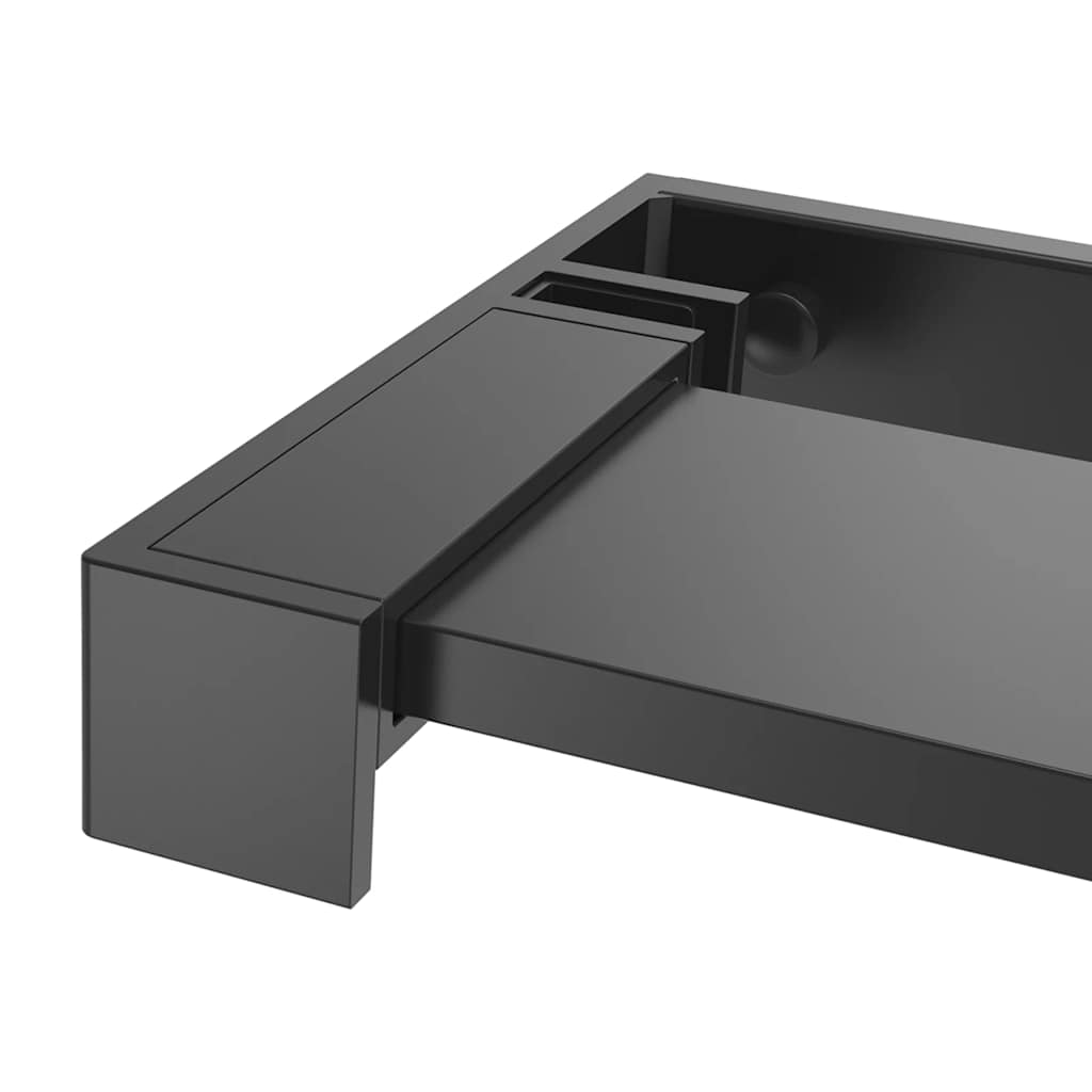 vidaXL Walk-in Shower Wall with Shelf Black 90x195 cm