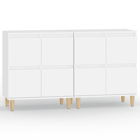 vidaXL Sideboards 2 pcs White 60x35x70 cm Engineered Wood