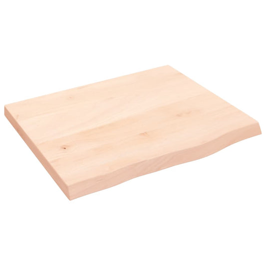 vidaXL Table Top 60x50x(2-4) cm Untreated Solid Wood Oak