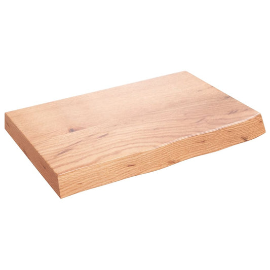 vidaXL Table Top Light Brown 60x40x(2-6) cm Treated Solid Wood Oak