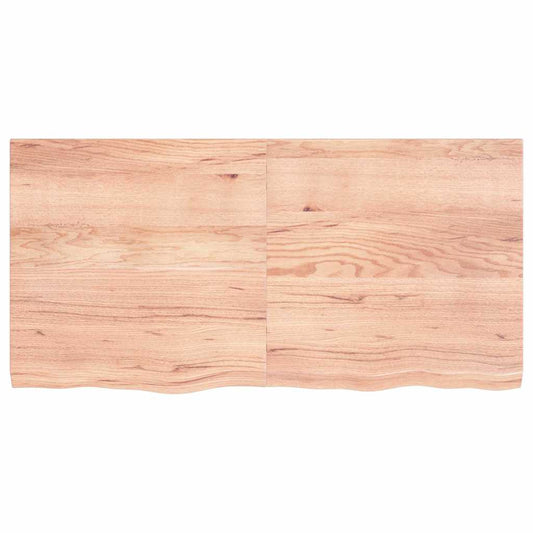 vidaXL Table Top Light Brown 120x60x(2-4) cm Treated Solid Wood Oak