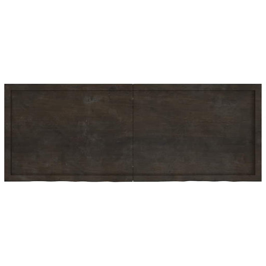 vidaXL Table Top Dark Brown 160x60x(2-4) cm Treated Solid Wood Oak