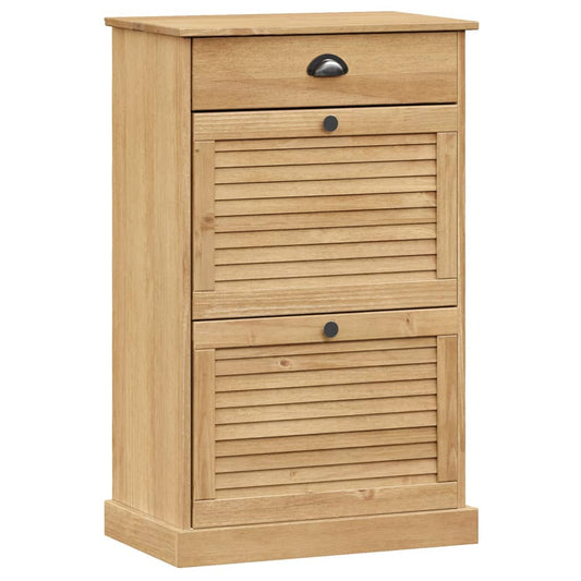 vidaXL Shoe Cabinet "VIGO" 60x35x96 cm Solid Wood Pine