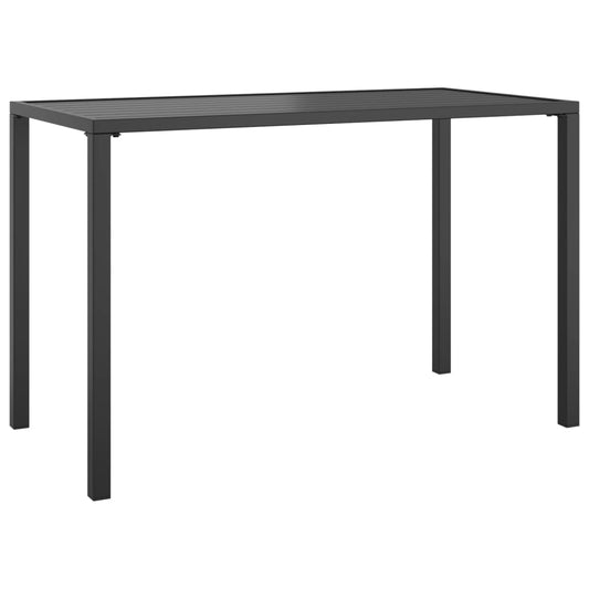 vidaXL Garden Dining Table | Anthracite | Steel | 110 x 54 x 70 cm | Durable