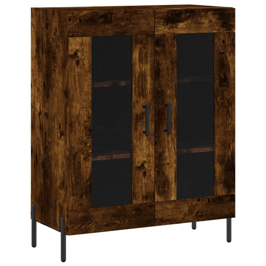 vidaXL Sideboard Smoked Oak 69.5x34x90 cm Engineered Wood