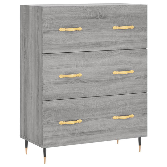 vidaXL Sideboard Grey Sonoma 69,5x34x90 cm Engineered Wood