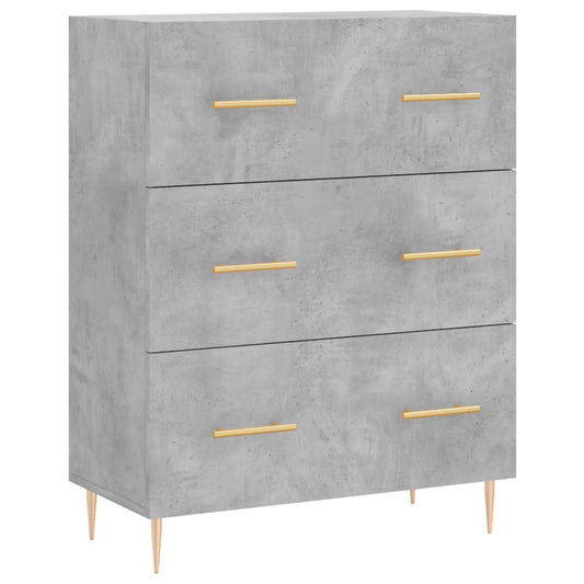 vidaXL Sideboard Concrete Grey 69,5x34x90 cm Engineered Wood