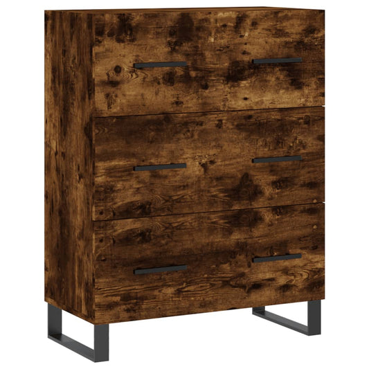 vidaXL Sideboard Smoked Oak 69.5x34x90 cm Engineered Wood