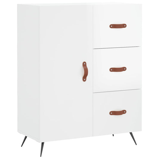 vidaXL Sideboard High Gloss White 69,5x34x90 cm Engineered Wood