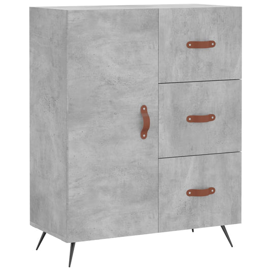vidaXL Sideboard Concrete Grey 69,5x34x90 cm Engineered Wood