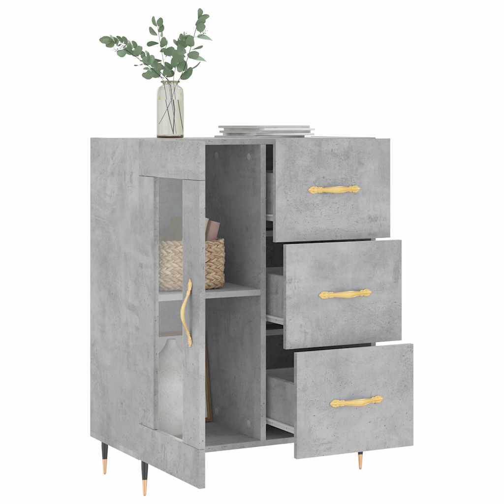 vidaXL Sideboard Concrete Grey 69,5x34x90 cm Engineered Wood