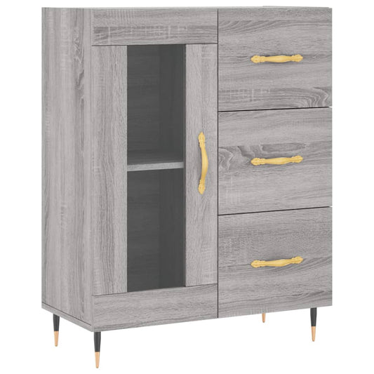vidaXL Sideboard Grey Sonoma 69.5x34x90 cm Engineered Wood