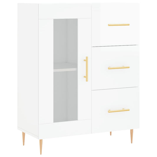 vidaXL Sideboard High Gloss White 69,5x34x90 cm Engineered Wood