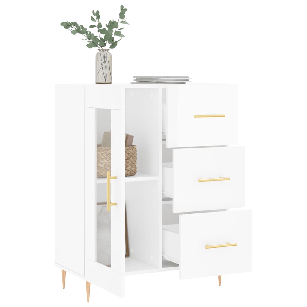 vidaXL Sideboard High Gloss White 69,5x34x90 cm Engineered Wood