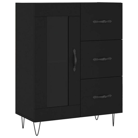 vidaXL Sideboard Black 69,5x34x90 cm Engineered Wood