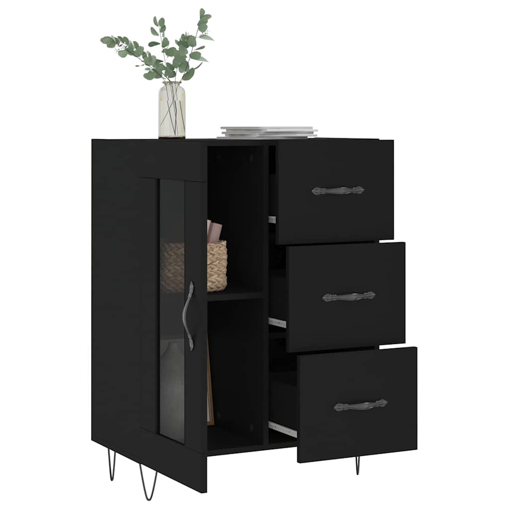 vidaXL Sideboard Black 69,5x34x90 cm Engineered Wood