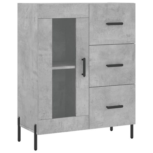 vidaXL Sideboard Concrete Grey 69,5x34x90 cm Engineered Wood