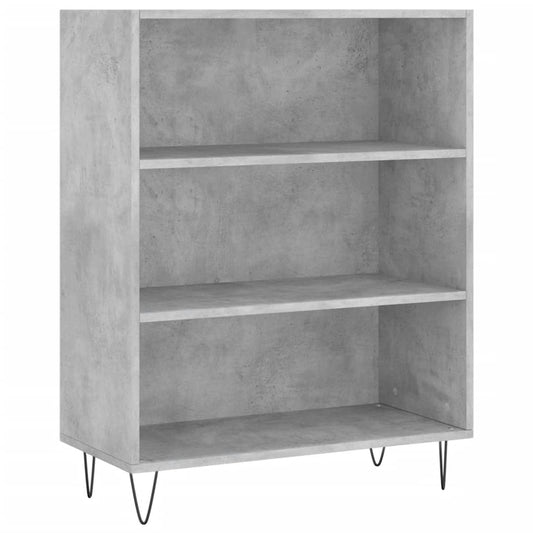 vidaXL Bookcase Concrete Grey 69.5x32.5x90 cm Engineered Wood