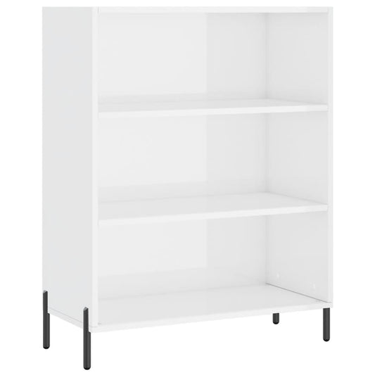 vidaXL Shelf Cabinet High Gloss White 69,5x32,5x90 cm Engineered Wood