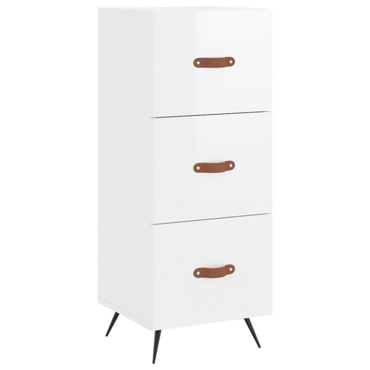 vidaXL Sideboard High Gloss White 34,5x34x90 cm Engineered Wood