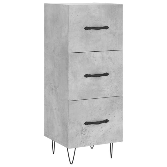 vidaXL Sideboard Concrete Grey 34,5x34x90 cm Engineered Wood