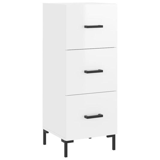 vidaXL Sideboard High Gloss White 34,5x34x90 cm Engineered Wood