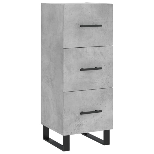 vidaXL Sideboard Concrete Grey 34,5x34x90 cm Engineered Wood