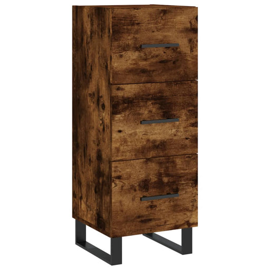 vidaXL Sideboard Smoked Oak 34,5x34x90 cm Engineered Wood