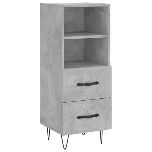 vidaXL Sideboard Concrete Grey 34,5x34x90 cm Engineered Wood