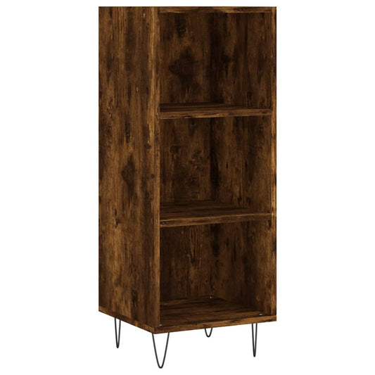 vidaXL Sideboard Smoked Oak 34,5x32,5x90 cm Engineered Wood