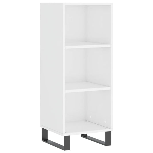 vidaXL Sideboard High Gloss White 34.5x32.5x90 cm Engineered Wood