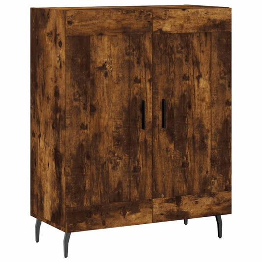 vidaXL Sideboard Smoked Oak 69,5x34x90 cm Engineered Wood