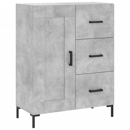 vidaXL Sideboard Concrete Grey 69,5x34x90 cm Engineered Wood